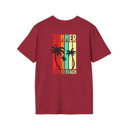 Summer Time to Beach Palm Tree T-Shirt - product listing photo