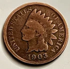 1903 Indian Head Cent Penny Strong Reverse Circulated BN1425