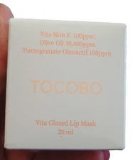 TOCOBO Vita Glazed Lip Mask 20ml Pomegranate Oleoactif Vita Skin E Olive Oil NIB