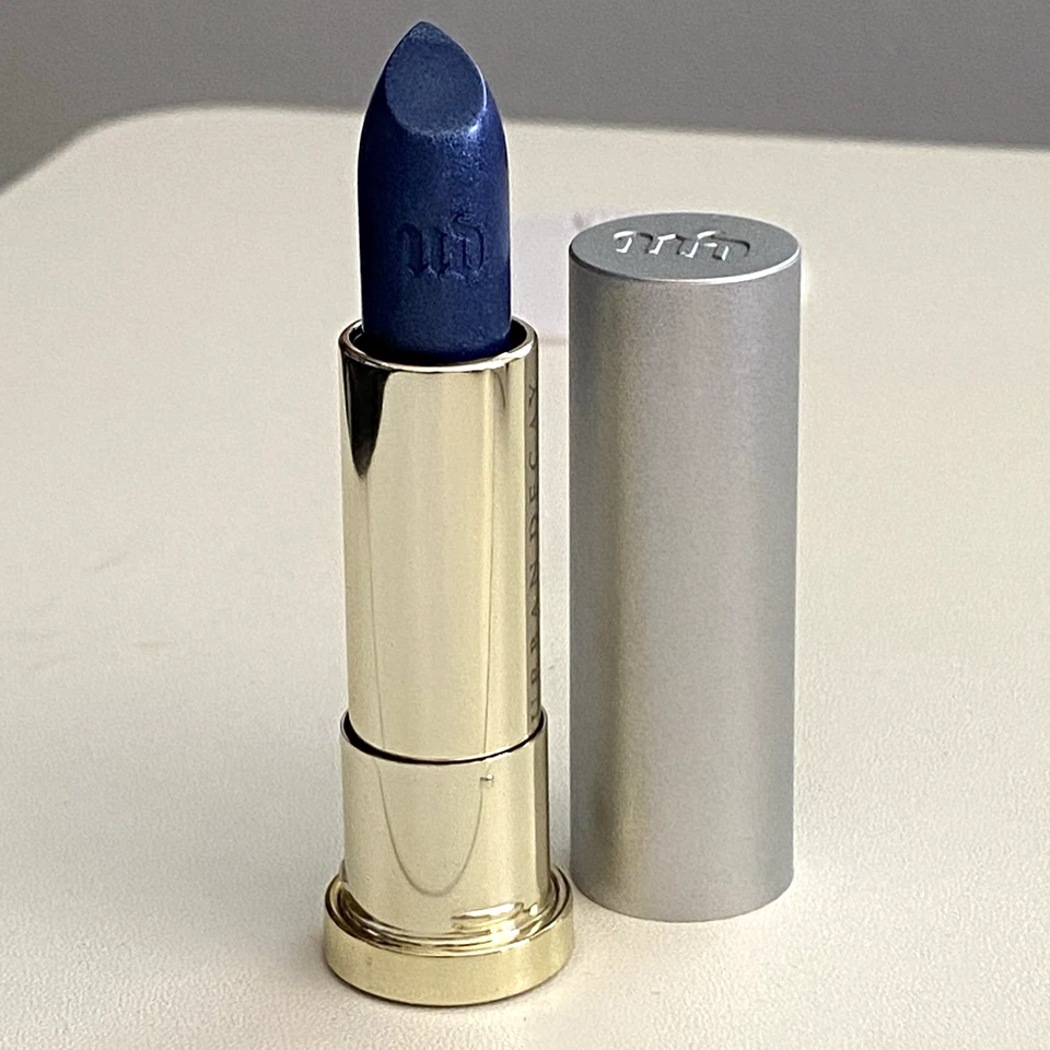Urban Decay Frostbite Cream Lipstick Full Size Satin Shimmer Navy Blue - Image 4 of 4
