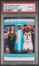 PSA 10 - 2024 WNBA Origins #7 Caitlin Clark (RC) / Kelsey Mitchell Teal 41/49