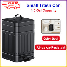 Small Trash Can With Lid-5L/1.3 Gal,Stainless Steel Outdoor Dog Poop Garbage Can