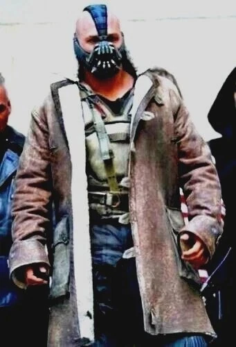 Men's Bane Trench Coat Dark Knight Rises Brown Genuine Goat Hide Leather Jacket
