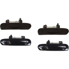 Complete Door Handle Set For 1998-2001 Nissan Altima Smooth Black Plastic 4-pcs