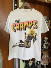 Rare 90s The Cramps Japanese basic white T shirt Unisex Men Women S-5XL