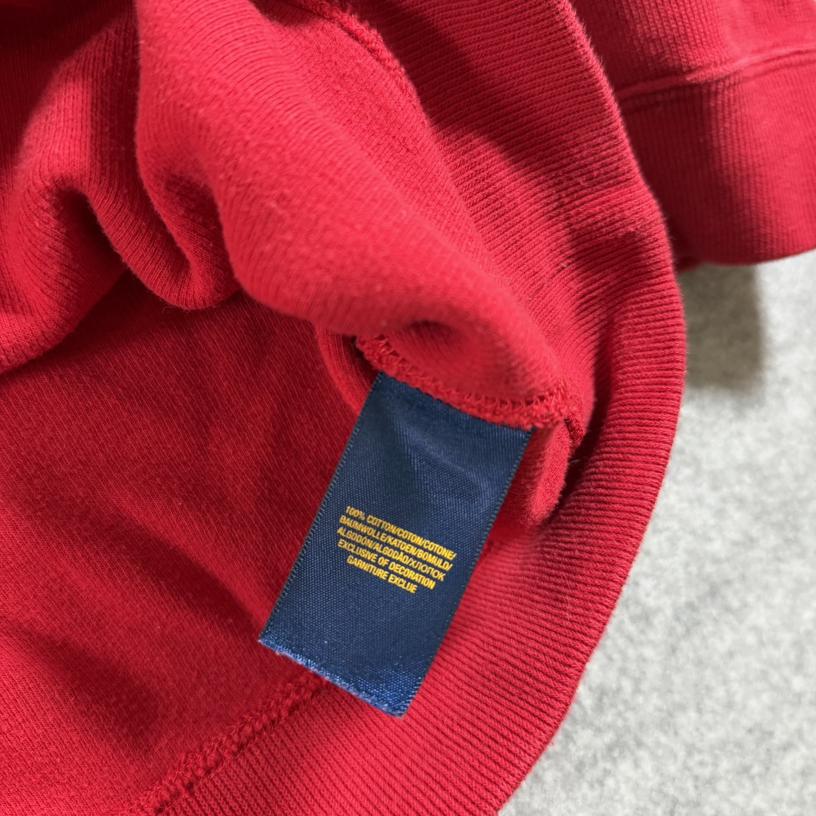 Polo Ralph Lauren Sweater Mens S Red Shawl Fisherman Collar Knit Pullover LS thumbnail 14