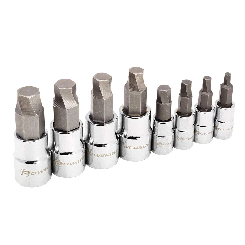 Powerbuilt 8 Piece Zeon Metric Hex Bit Socket Set for Damaged Bolts - 240094 - Image 3 of 4