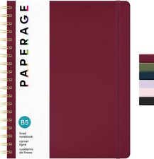 PAPERA Lined Spiral Journal Notebook,160 Pas, Lar B5