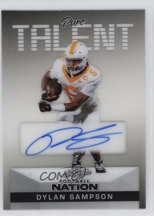 2025 Leaf Football Nation Pure Talent 12/15 Dylan Sampson Rookie Auto RC 0u66