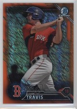 2016 Bowman Chrome Prospects Orange Shimmer Refractor Sam Travis #BCP229 2d7