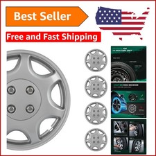 Elegant 4-piece Silver Hubcaps For 14-inch Wheels Fits Various Vehicle Models Elegant 4-piece Silver Hubcaps For 14-inch Wheels Fits Various Vehicle Models