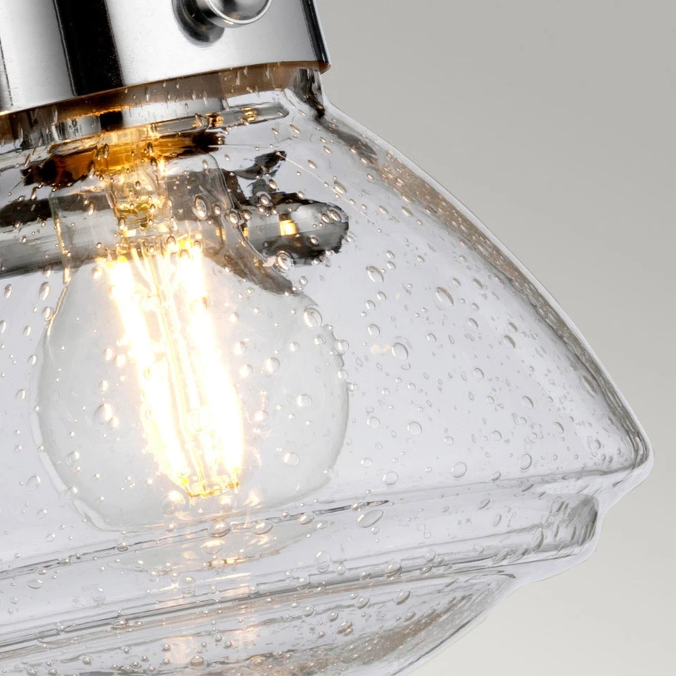 Wandleuchte Badezimmer Chrom 63,4 cm breit IP44 E27 3-flammig Lampe Bad - Bild 4 von 4