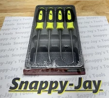 Snap-on Tools USA NEW HIVIZ Mini Soft Grip INSTINCT Awl Hook Pic Set SGASA204CHV