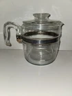 Vintage Pyrex 7759B Glass Coffee Pot Lid Basket  6 Cup Percolator No Stem