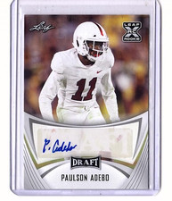 Paulson Adebo 2021 Leaf Draft Auto #BA-PA1 Auto
