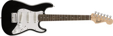 Squire Stratocaster Mini Fender Guitar 3/4 Size Black & White with STAND IMMACUL