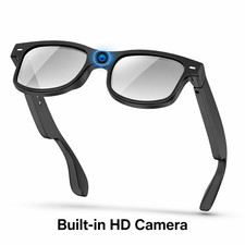 AI Smart Glasses with Camera Video Bluetooth -Supports iOS Android APP, 1080p HD