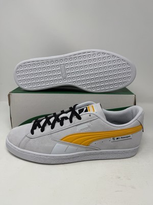 Puma BMW MMS Suede Silver Mist Black Lace up Sneakers 308029-02 Men's Sizes