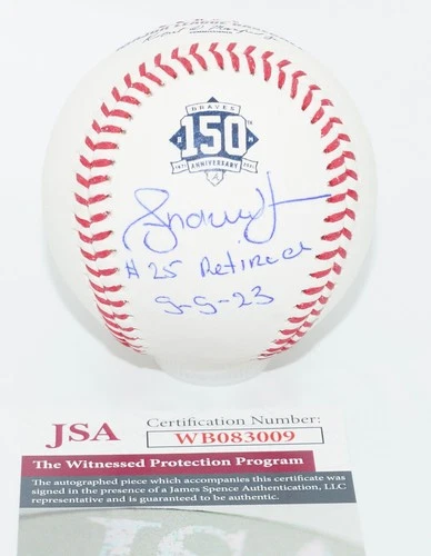 ANDRUW JONES "#25 Retired 9-9-23" Signed BRAVES 150 BASEBALL + JSA COA #W3009