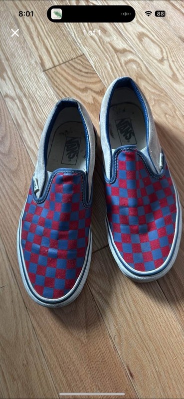 Size 8 - VANS Asher Checkerboard