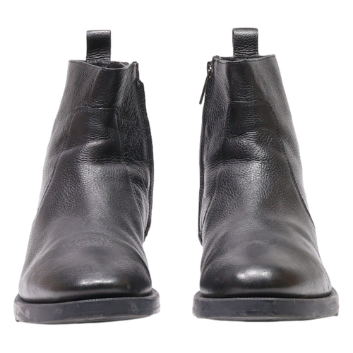 ZARA HOMBRES Botines Cuero Negro Hombre Reino Unido 7.5 - Imagen 4 de 6