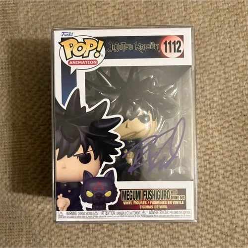SIGNED Funko Pop! Jujutsu Kaisen Megumi Fushiguro #1112 PSA With Protector