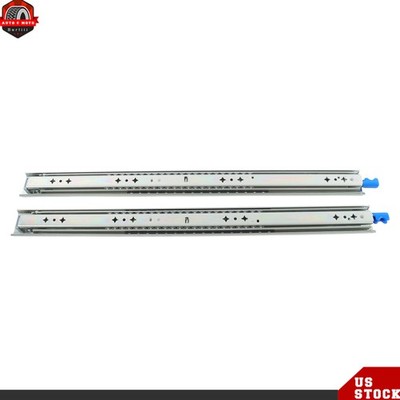 1 Pair 26 Inch Locking Drawer Slides Full Extension & Lock 250 lb Load Capacity