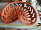 Vintage Cast Iron Tractor Seat Crown Very Rare! 13" x 17" Lot 26-16-A