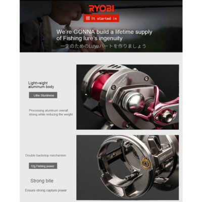 Moulinet Ryobi RANMI Baitcasting - Pêche Mer, 12kg Drag, 10+1 Roulements, Neuf