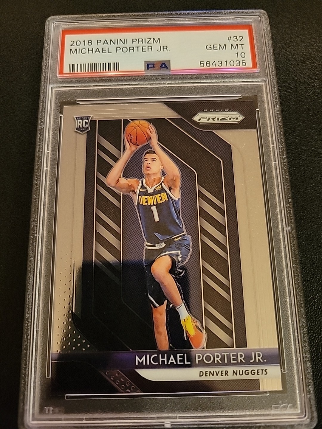 2018-19 Panini Prizm Michael Porter Jr Rookie RC #32 PSA 9 Mint Nuggets