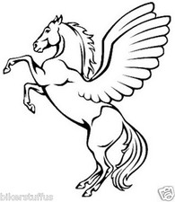 HORSE PEGASUS BUMPER STICKER CARS STICKER TOOLBOX STICKER LAPTOP STICKER