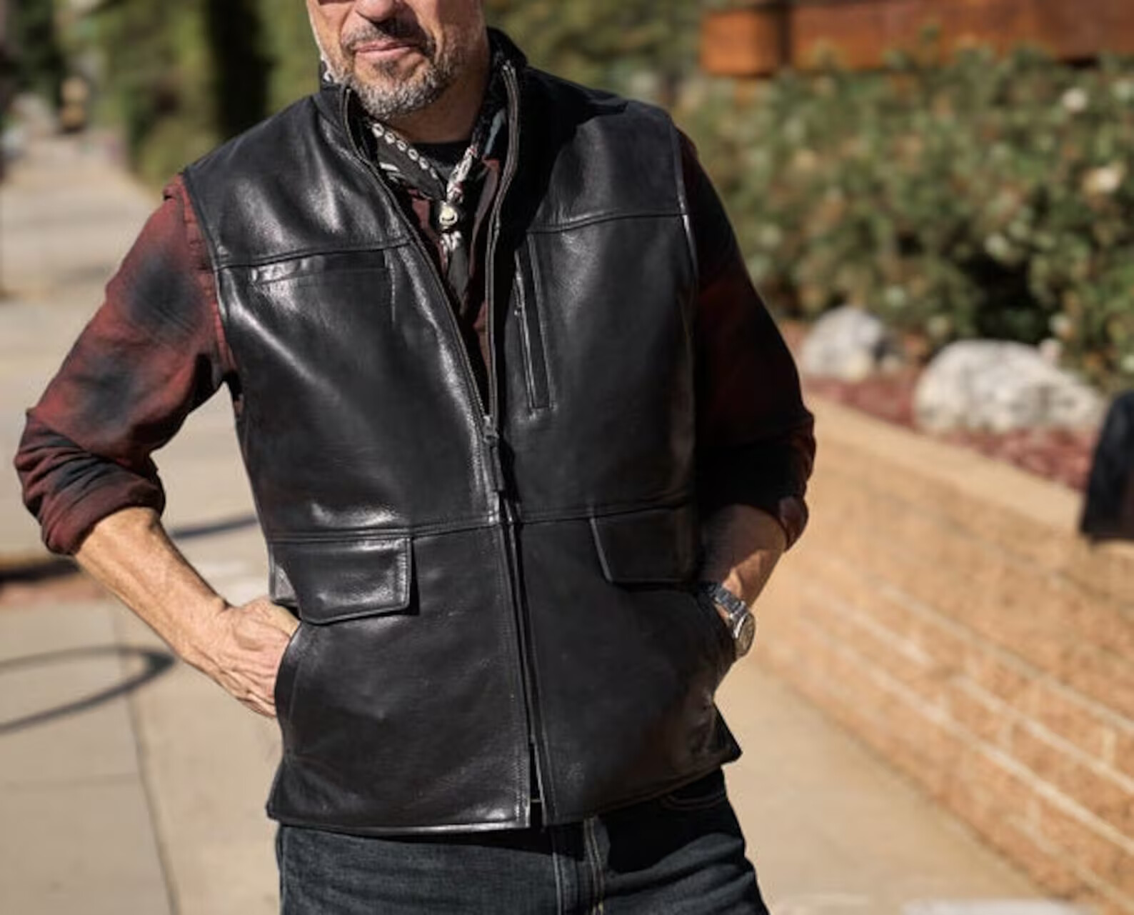 Mens New Leather vest for motorcycle. Real Soft Sheepskin Black Leather Vests. eBay