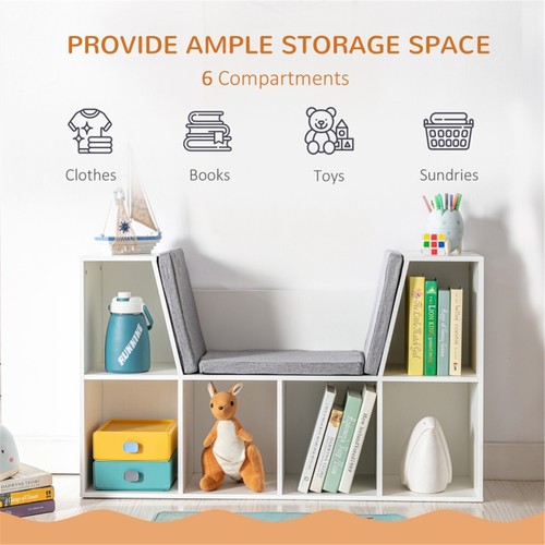 Toy Storage Cabinet Pure White Grey - Picture 3 of 7