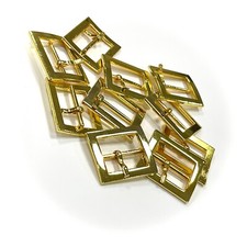 Y3112 Center Bar Buckle Single Prong 18mm 0.71" Gold High Quality 10/20/50 pcs