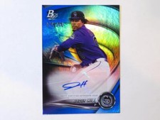 2022 Bowman Platinum Baseball Jaden Hill Top Prospects Blue Foil Auto Card /150