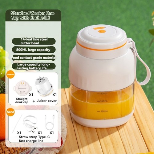 Mini Portable Juicer Cup Blender USB Rechargeable Juicer 800ML Mixing Machine - Picture 10 of 12