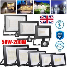 200W LED Floodlight PIR Motion Sensor Garden Flood Security Light Outdoor Lights