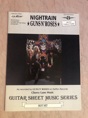 GUNS N' ROSES Guitar Tab sheet music NIGHTRAIN (1988) 11 pages (NM ...