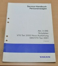 Volvo V70 Taxi S80/V70 Taxi 2001 Schaltplan Werkstatthandbuch Service Handbuch