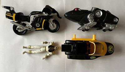 Power Rangers Lot White Vintage Mammoth Bike Frog Cord Saban 1993 1995 Vehicles