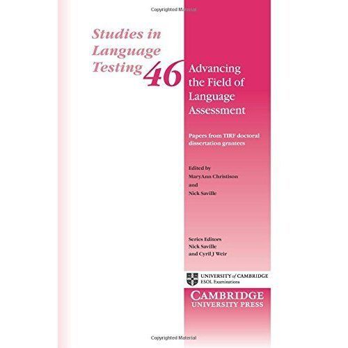 Advancing the Field of Language Assessment Christison Saville Weir EFL Paperback