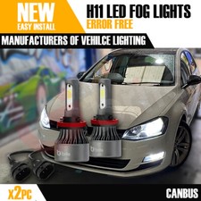 2 x GOLF MK7 SN30 H11 72W 8000 lumens LED fog Kit White Canbus Error Free 7.5