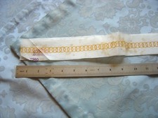 Stickerei Transfer Vintage 34 cm gelb Wirbel Kanten geeignet dunkler Stoff
