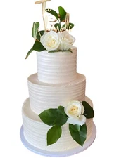 3 Tier Fake Cake 18 Inches Tall - Add Wedding Cake Toppers & Cake Decorations