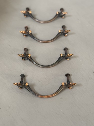 4 Amerock Antique Copper Patina 3" Arch Cabinet Door/Drawer Pull/Handle MCM - Picture 2 of 4