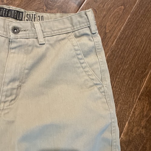 Pantaloncini corti uomo Free World Tan taglia 30 cuciture interne 10,5 tasche miste CI22 - Foto 7 di 19