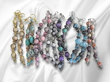 1) BEADED PURSE BAG CHARM, KEYCHAIN, ZIPPER PULL, WINDOW DRAPERY TIE BACK DECOR