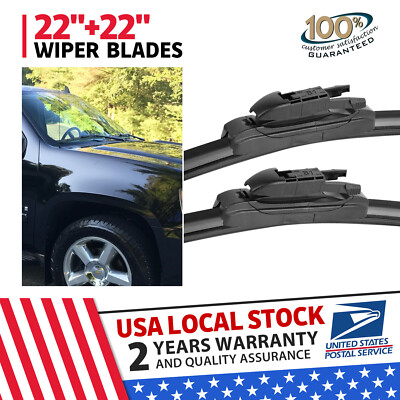 Front Windshield Direct Connect 22'' + 22'' Wiper Blades Front Left & Right