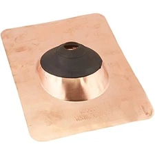 Oatey 12403 Copper 11" x 14.5" Base, 1.5"-3" Pipe Diameter Calk Roof Flashing