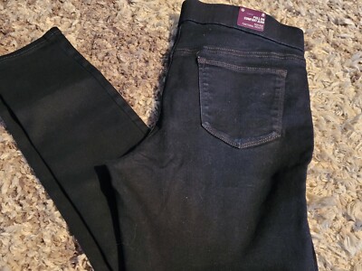 NEW GLORIA VANDERBILT PULL ON STRETCH WAIST SLIMMING JEANS JEGGINGS WOMENS 8